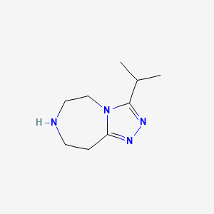 molecular formula C9H16N4 B15522403 3-Isopropyl-6,7,8,9-tetrahydro-5H-[1,2,4]triazolo[4,3-D][1,4]diazepine 