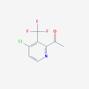 molecular formula C8H5ClF3NO B15522424 1-[4-Chloro-3-(trifluoromethyl)pyridin-2-YL]ethanone 