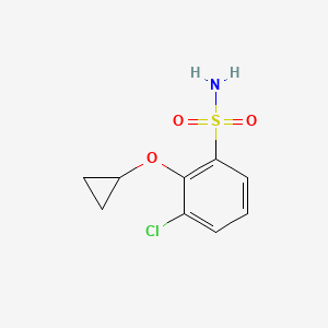 molecular formula C9H10ClNO3S B15522427 3-Chloro-2-cyclopropoxybenzenesulfonamide 