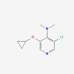 molecular formula C10H13ClN2O B15522435 3-Chloro-5-cyclopropoxy-N,N-dimethylpyridin-4-amine 