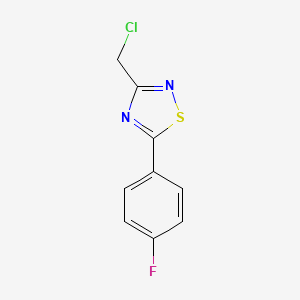 molecular formula C9H6ClFN2S B15522447 3-(Chloromethyl)-5-(4-fluorophenyl)-1,2,4-thiadiazole 