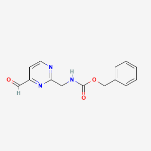 molecular formula C14H13N3O3 B15522475 Benzyl ((4-formylpyrimidin-2-yl)methyl)carbamate CAS No. 944901-37-5