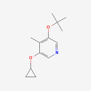 molecular formula C13H19NO2 B15522481 3-Tert-butoxy-5-cyclopropoxy-4-methylpyridine 