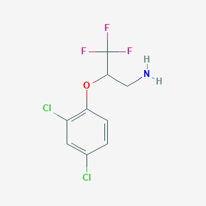 molecular formula C9H8Cl2F3NO B15522491 2-(2,4-Dichloro-phenoxy)-3,3,3-trifluoro-propylamine 