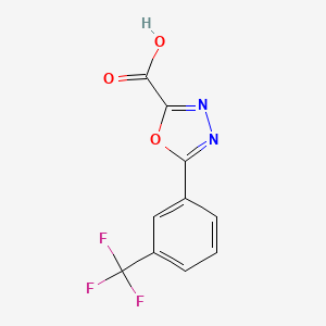 molecular formula C10H5F3N2O3 B15522497 5-(3-(Trifluoromethyl)phenyl)-1,3,4-oxadiazole-2-carboxylic acid 