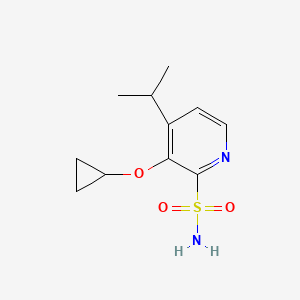 molecular formula C11H16N2O3S B15522549 3-Cyclopropoxy-4-isopropylpyridine-2-sulfonamide 