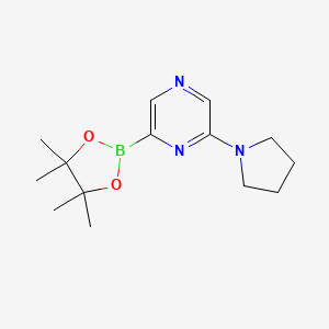 2-(Pyrrolidin-1-YL)-6-(4,4,5,5-tetramethyl-1,3,2-dioxaborolan-2-YL)pyrazine