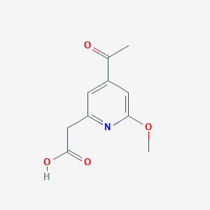 (4-Acetyl-6-methoxypyridin-2-YL)acetic acid