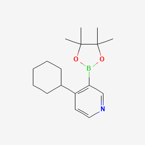 4-Cyclohexyl-3-(4,4,5,5-tetramethyl-1,3,2-dioxaborolan-2-YL)pyridine