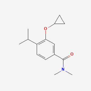 molecular formula C15H21NO2 B15522682 3-Cyclopropoxy-4-isopropyl-N,N-dimethylbenzamide 