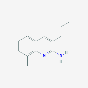 molecular formula C13H16N2 B15522686 8-Methyl-3-propylquinolin-2-amine 