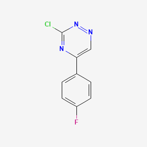 molecular formula C9H5ClFN3 B15522700 3-Chloro-5-(4-fluorophenyl)-1,2,4-triazine 