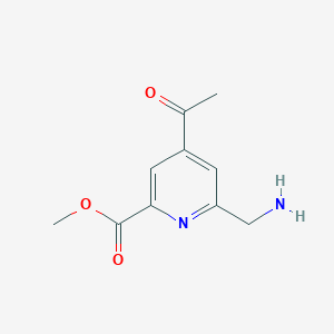 molecular formula C10H12N2O3 B15522708 Methyl 4-acetyl-6-(aminomethyl)pyridine-2-carboxylate 