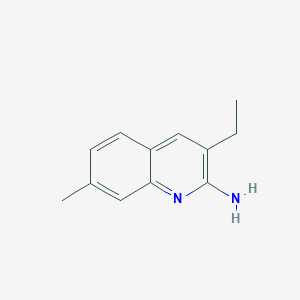 molecular formula C12H14N2 B15522709 3-Ethyl-7-methylquinolin-2-amine 