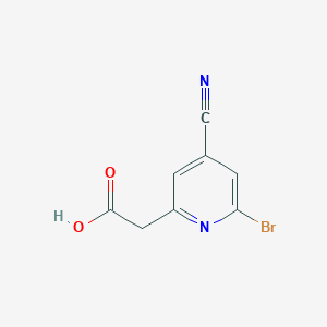 molecular formula C8H5BrN2O2 B15522717 (6-Bromo-4-cyanopyridin-2-YL)acetic acid 