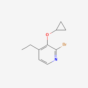 molecular formula C10H12BrNO B15522754 2-Bromo-3-cyclopropoxy-4-ethylpyridine 