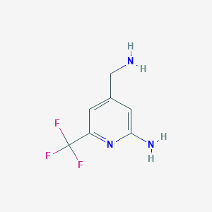 molecular formula C7H8F3N3 B15522786 4-(Aminomethyl)-6-(trifluoromethyl)pyridin-2-amine 