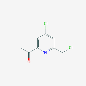 1-[4-Chloro-6-(chloromethyl)pyridin-2-YL]ethanone