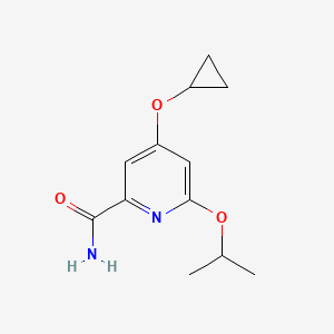 molecular formula C12H16N2O3 B15522828 4-Cyclopropoxy-6-isopropoxypicolinamide 