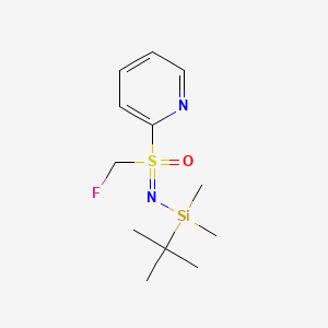 molecular formula C12H21FN2OSSi B15522842 N-tert-Butyldimethylsilyl-2-[S-(fluoromethyl)sulfonimidoyl]pyridine 