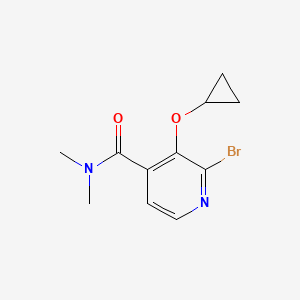 molecular formula C11H13BrN2O2 B15522867 2-Bromo-3-cyclopropoxy-N,N-dimethylisonicotinamide 