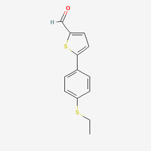 5-(4-(Ethylthio)phenyl)thiophene-2-carbaldehyde