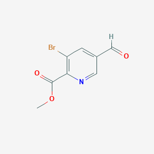 molecular formula C8H6BrNO3 B15522920 Methyl 3-bromo-5-formylpyridine-2-carboxylate 