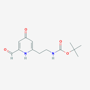 molecular formula C13H18N2O4 B15522932 Tert-butyl 2-(6-formyl-4-hydroxypyridin-2-YL)ethylcarbamate 