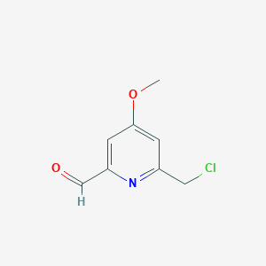 molecular formula C8H8ClNO2 B15522940 6-(Chloromethyl)-4-methoxypyridine-2-carbaldehyde CAS No. 1393566-14-7