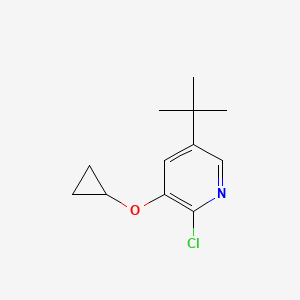 molecular formula C12H16ClNO B15522949 5-Tert-butyl-2-chloro-3-cyclopropoxypyridine 