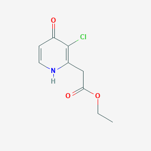 molecular formula C9H10ClNO3 B15523007 Ethyl (3-chloro-4-hydroxypyridin-2-YL)acetate 