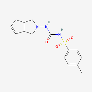 molecular formula C15H19N3O3S B15523011 4-Methyl-N-((3,3a,6,6a-tetrahydrocyclopenta[c]pyrrol-2(1H)-yl)carbamoyl)benzenesulfonamide 