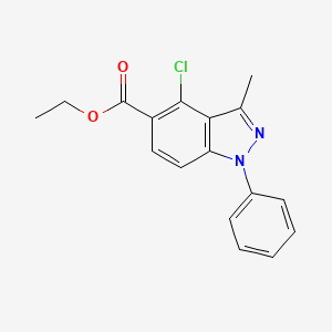 molecular formula C17H15ClN2O2 B15523072 Ethyl 4-chloro-3-methyl-1-phenyl-1H-indazole-5-carboxylate 