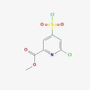 molecular formula C7H5Cl2NO4S B15523090 Methyl 6-chloro-4-(chlorosulfonyl)pyridine-2-carboxylate 