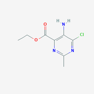 molecular formula C8H10ClN3O2 B15523109 Ethyl 5-amino-6-chloro-2-methylpyrimidine-4-carboxylate 