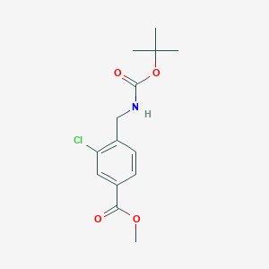 Tert-butyl 4-(methoxycarbonyl)-2-chlorobenzylcarbamate