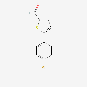 5-(4-(Trimethylsilyl)phenyl)thiophene-2-carbaldehyde