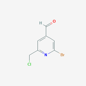 2-Bromo-6-(chloromethyl)isonicotinaldehyde