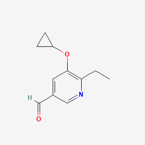 5-Cyclopropoxy-6-ethylnicotinaldehyde