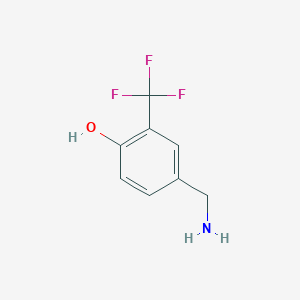 molecular formula C8H8F3NO B15523203 4-(Aminomethyl)-2-(trifluoromethyl)phenol CAS No. 916303-81-6