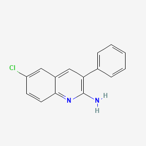 2-Amino-6-chloro-3-phenylquinoline