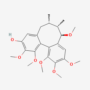 molecular formula C24H32O7 B15523258 (9S,10S,11R)-3,4,11,14,15,16-hexamethoxy-9,10-dimethyltricyclo[10.4.0.02,7]hexadeca-1(16),2,4,6,12,14-hexaen-5-ol 