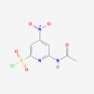 6-(Acetylamino)-4-nitropyridine-2-sulfonyl chloride