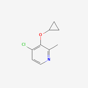 molecular formula C9H10ClNO B15523280 4-Chloro-3-cyclopropoxy-2-methylpyridine 