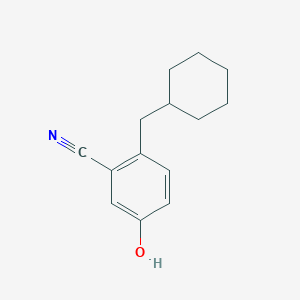 molecular formula C14H17NO B15523288 2-(Cyclohexylmethyl)-5-hydroxybenzonitrile 