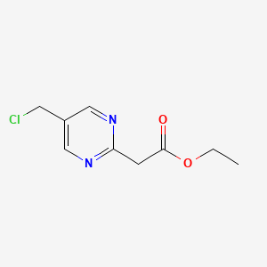 molecular formula C9H11ClN2O2 B15523308 Ethyl 2-(5-(chloromethyl)pyrimidin-2-YL)acetate 