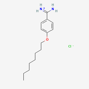 molecular formula C15H25ClN2O B15523332 Amino[4-(octyloxy)phenyl]methaniminium chloride 