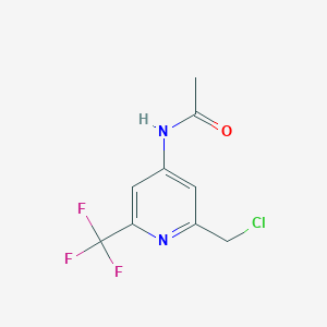 N-(2-(Chloromethyl)-6-(trifluoromethyl)pyridin-4-yl)acetamide