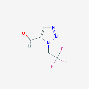 molecular formula C5H4F3N3O B15523440 1-(2,2,2-Trifluoroethyl)-1H-1,2,3-triazole-5-carbaldehyde 