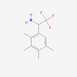 molecular formula C12H16F3N B15523464 2,2,2-Trifluoro-1-(2,3,4,5-tetramethyl-phenyl)-ethylamine CAS No. 886371-42-2